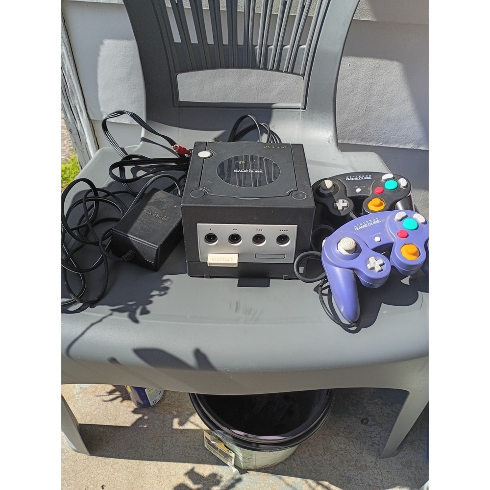 Nintendo GameCube DOL-101 HDMI Black Extra Controller, Memory Card- Tested Works